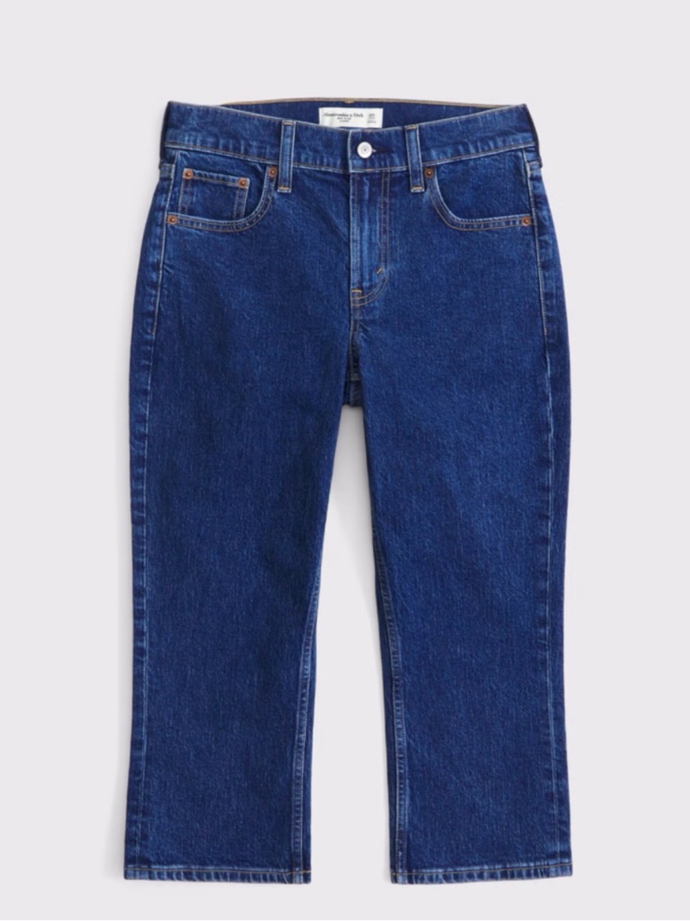 Abercrombie & Fitch Mid Rise Capri Curve Love in Dark Wash Size 29S